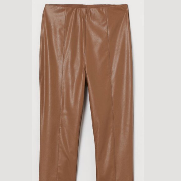 Brown Leather Leggings - Picture 1 of 2